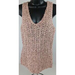 CLC Women's Small Dusty Rose Pink Knit Tank Top Sweater